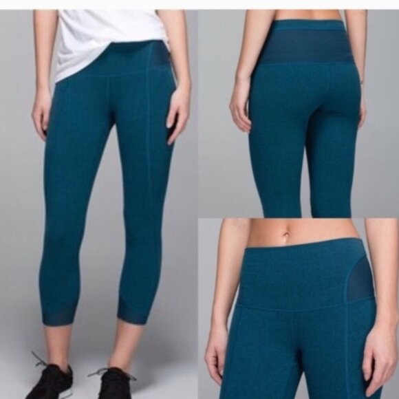 VGUC Lululemon Devi Crop size 6 - Picture 1 of 5
